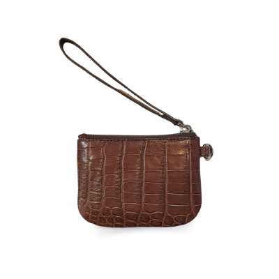 CACCB031TL : CROCODILE LEATHER MINI POUCH WITH STRAP COIN PURSE