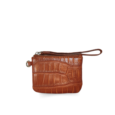 CACCB031TL : CROCODILE LEATHER MINI POUCH WITH STRAP COIN PURSE