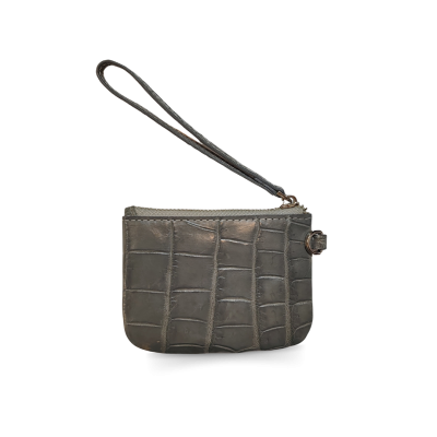 CACCB031TL : CROCODILE LEATHER MINI POUCH WITH STRAP COIN PURSE