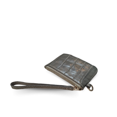 CACCB031TL : CROCODILE LEATHER MINI POUCH WITH STRAP COIN PURSE