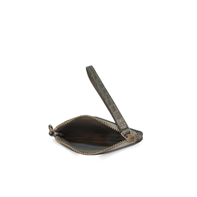 CACCB031TL : CROCODILE LEATHER MINI POUCH WITH STRAP COIN PURSE