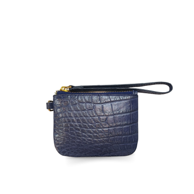 CACCB031TL : CROCODILE LEATHER MINI POUCH WITH STRAP COIN PURSE