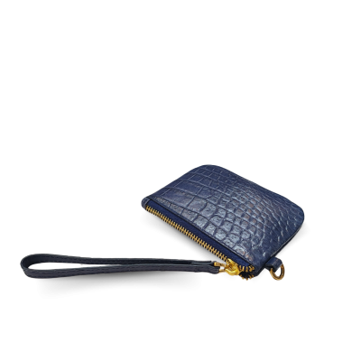 CACCB031TL : CROCODILE LEATHER MINI POUCH WITH STRAP COIN PURSE