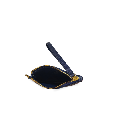 CACCB031TL : CROCODILE LEATHER MINI POUCH WITH STRAP COIN PURSE