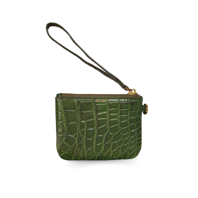 CACCB031TL : CROCODILE LEATHER MINI POUCH WITH STRAP COIN PURSE
