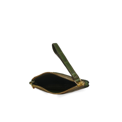 CACCB031TL : CROCODILE LEATHER MINI POUCH WITH STRAP COIN PURSE