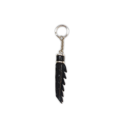 CROCODILE TAIL LEATHER KEYCHAIN : CACKC042TMX