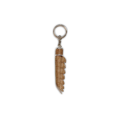 CROCODILE TAIL LEATHER KEYCHAIN : CACKC042TMX
