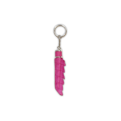 CROCODILE TAIL LEATHER KEYCHAIN : CACKC042TMX