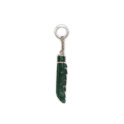 CROCODILE TAIL LEATHER KEYCHAIN : CACKC042TMX