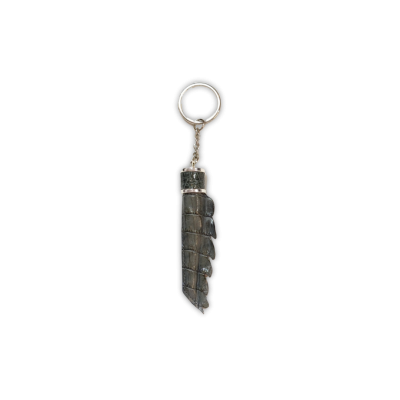 CROCODILE TAIL LEATHER KEYCHAIN : CACKC042TMX