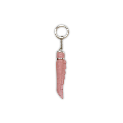 CROCODILE TAIL LEATHER KEYCHAIN : CACKC042TMX