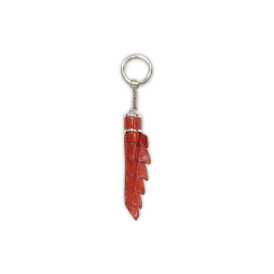 CROCODILE TAIL LEATHER KEYCHAIN : CACKC042TMX