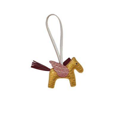 CROCODILE LEATHER TRICK KEYCHAIN : CACKC046PN