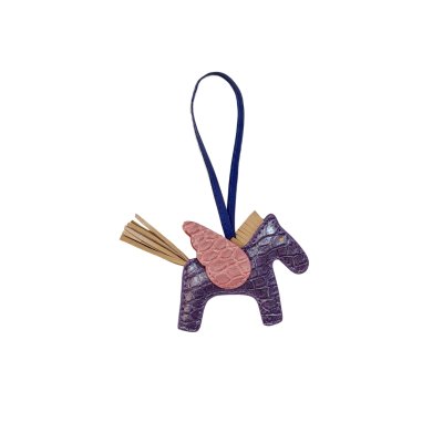CROCODILE LEATHER TRICK KEYCHAIN : CACKC046PN