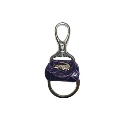 CROCODILE LEATHER KEYCHAIN : CACKC048