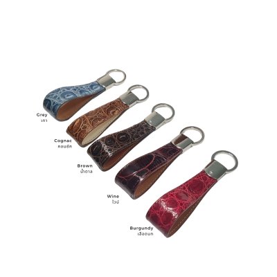 CROCODILE LEATHER KEYCHAIN : CACKC049