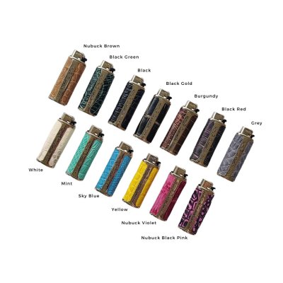 CROCODILE LEATHER LIGHTER CASE COVER : CACLC001