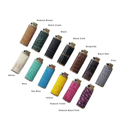 CROCODILE LEATHER LIGHTER CASE COVER : CACLC001