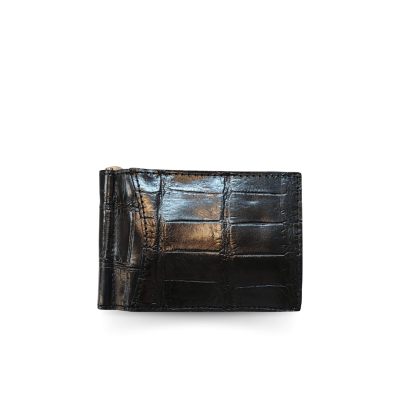 CACMC011SY : CROCODILE BELLY LEATHER MONEY CLIP