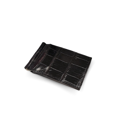 CACMC011SY : CROCODILE BELLY LEATHER MONEY CLIP