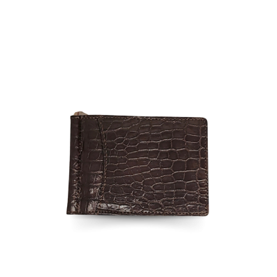 CACMC011SY : CROCODILE BELLY LEATHER MONEY CLIP