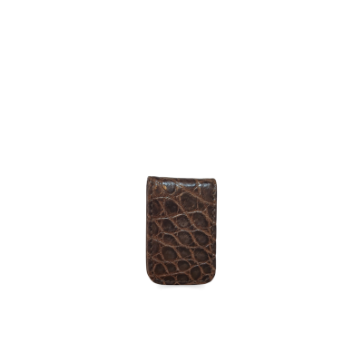 CACMC013TL : CROCOCDILE LEATHER MAGNETIC MONEY CLIP