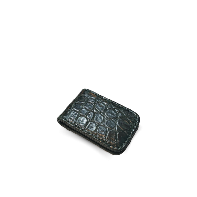 CACMC013TL : CROCOCDILE LEATHER MAGNETIC MONEY CLIP