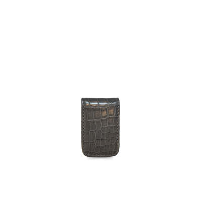 CACMC013TL : CROCOCDILE LEATHER MAGNETIC MONEY CLIP