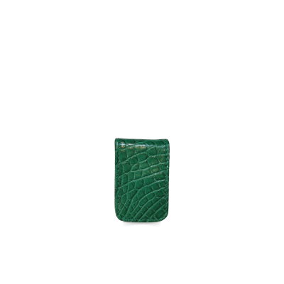 CACMC013TL : CROCOCDILE LEATHER MAGNETIC MONEY CLIP