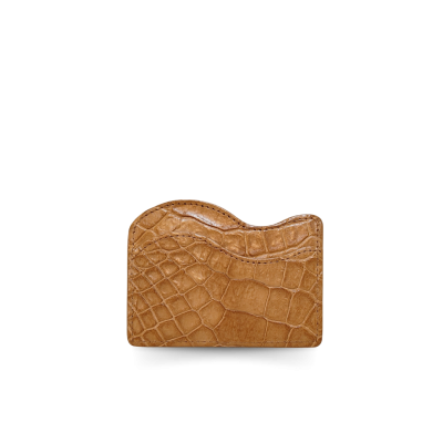 CROCODILE LEATHER CARD HOLDER : CACNC002R
