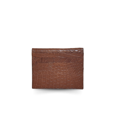 PALMA CROCODILE LEATHER CARD HOLDER : CACNC006SLY