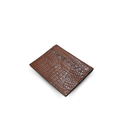 PALMA CROCODILE LEATHER CARD HOLDER : CACNC006SLY