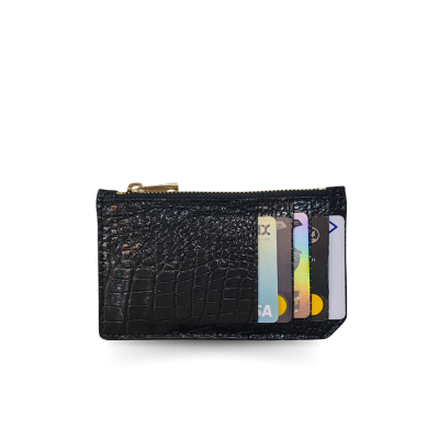 CROCODILE LEATHER COIN AND KEY WALLET : CACNC007SLY