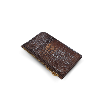 CACNC007SLY : CROCODILE LEATHER COIN AND KEY WALLET