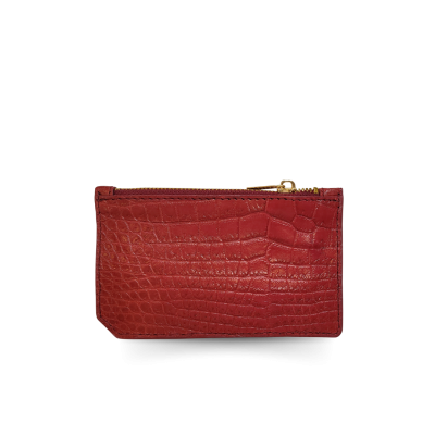 CACNC007SLY : CROCODILE LEATHER COIN AND KEY WALLET