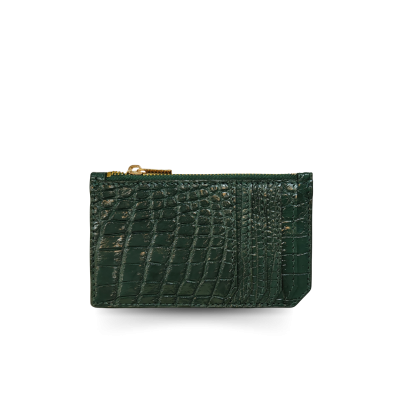 CACNC007SLY : CROCODILE LEATHER COIN AND KEY WALLET