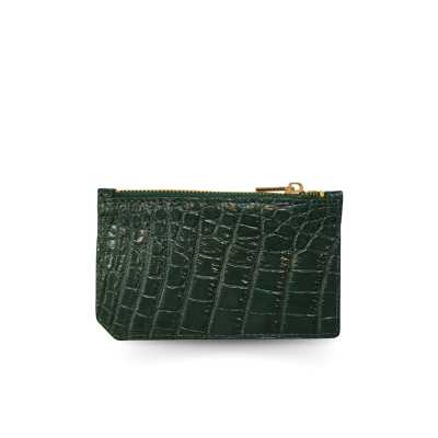 CACNC007SLY : CROCODILE LEATHER COIN AND KEY WALLET