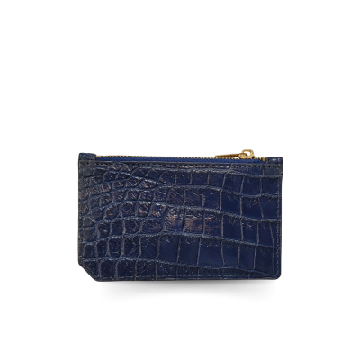 CACNC007SLY : CROCODILE LEATHER COIN AND KEY WALLET
