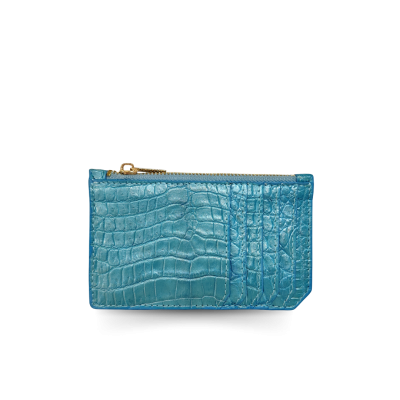 CACNC007SLY : CROCODILE LEATHER COIN AND KEY WALLET