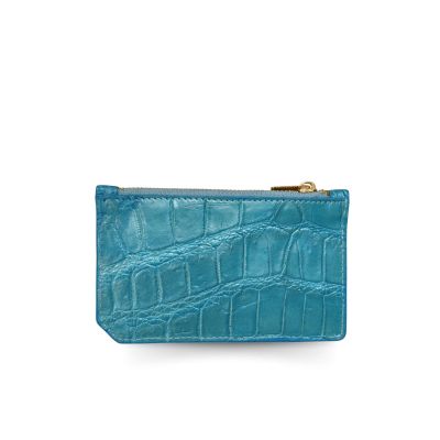 CACNC007SLY : CROCODILE LEATHER COIN AND KEY WALLET
