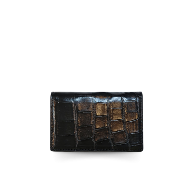 CANC008R : CROCODILE LEATHER CARD WALLET