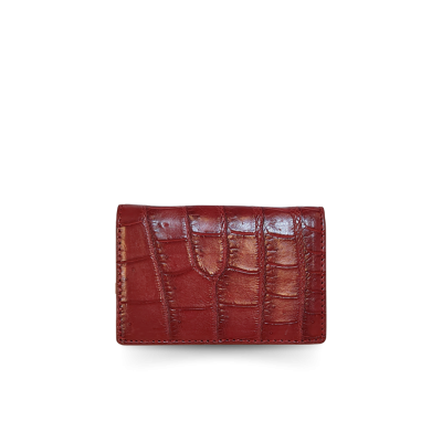 CANC008R : CROCODILE LEATHER CARD WALLET