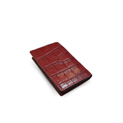 CANC008R : CROCODILE LEATHER CARD WALLET