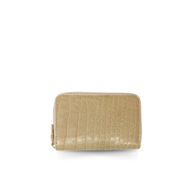 CROCODILE BELLY LEATHER CARD WALLET : CACNC021SAY