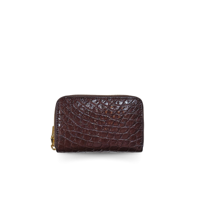 CROCODILE BELLY LEATHER CARD WALLET : CACNC021SAY