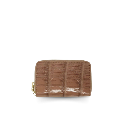 CROCODILE BELLY LEATHER CARD WALLET : CACNC021SAY