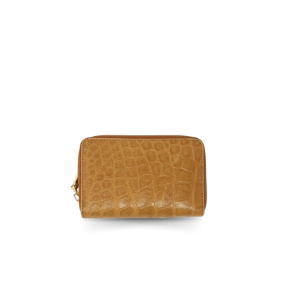 CROCODILE BELLY LEATHER CARD WALLET : CACNC021SAY