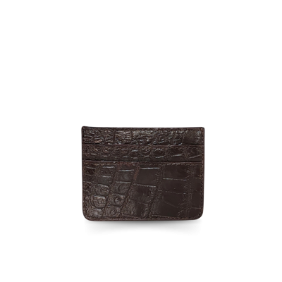 CROCODILE LEATHER CARD HOLDER : CACNC029Y