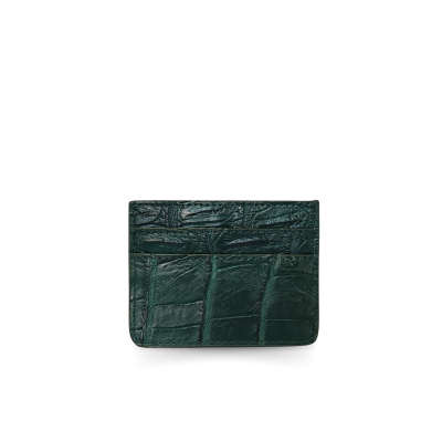 CROCODILE LEATHER CARD HOLDER : CACNC029Y